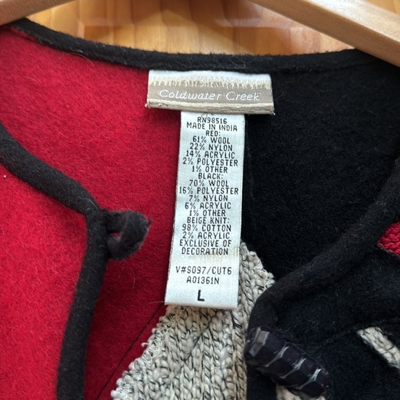 Vintage Coldwater Creek wool blend southwest Aztec print button down jacket - Picture 2 of 5